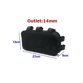 Kolo Kolo Cevi Okvirja Pack Bag Primeru Baterijo Orodje za Shranjevanje MTB Ebike Kolesarske Opreme, 27X13X9cm Črno Kolo Torba