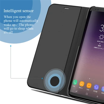 Ogledalo Flip Primeru Za Samsung Galaxy A90 A80 A70 A60 A50 A40 A30 A20 A9 A10 Star A8S A6S J7 J8 J6 J3 J4 J2 2018 Telefon Kritje