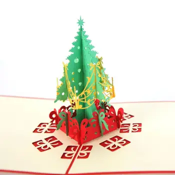 3D Ljudstvo Kartic Božič Božično Drevo Pozdrav Festival Novo Leto Kartico Zimske Počitnice Voščilnice z Ovojnice Ustvarjalne Gif