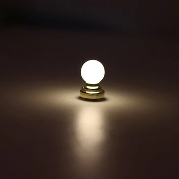 1:12 Lutke Hiša Miniaturni Svetu Bele Stropne Luči LED Razsvetljava Svetilke z Baterijo