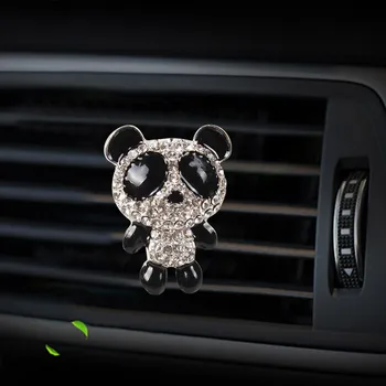 Avto Notranje opreme Pribor Srčkan Panda Avtomobilskih klimatska Naprava Vtičnico Parfum Posnetek Obesek za Dekleta Avto Styling