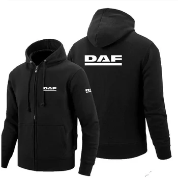 2020NEW DAF logotip zadrgo Majica Moški Zadrgo Kapuco Jeseni Hoodie Zimo Dolgo Modna Športna Oblačila