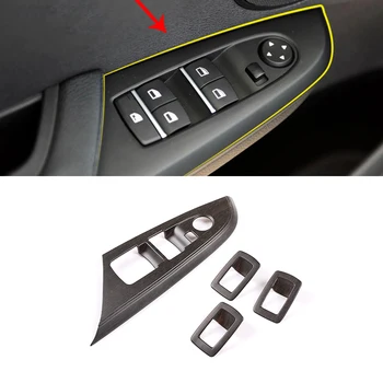 ABS Chrome Okno dvigalo Prilagoditev Gumb Kritje Trim Za BMW X3 X4 F25 F26 2011-2017 Niz 4pcs Avto Styling