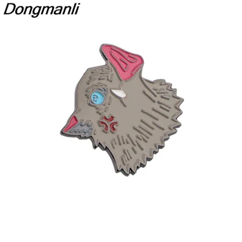 BG471 Dongmanli Cartoon Živali Kovinski Emajl Pin in Broške Vrečko Oblačil River Pin Anime Fan Zbirka Značko Darilo