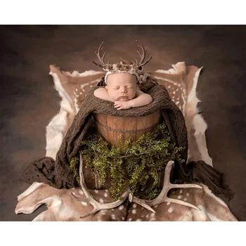 Fotografija Newborn Baby Portret Ozadje za Foto Studio Oljno sliko Povzetek Otrok Rojstni dan Ozadja Photocall Rekviziti