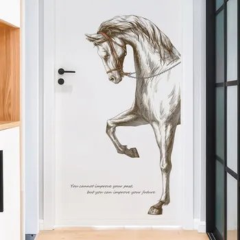 Ustvarjalne 60*110 cm Konj Sodobno Dekoracijo Doma Stenske Nalepke Nove Živali Slike za dnevno Sobo, Spalnica Plakat, Freska