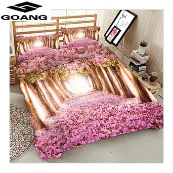 GOANG posteljnino posteljnina nabor twin rjuhe kritje 200x200 king size posteljni set home tekstil doma dekoracijo dodatki roza rože