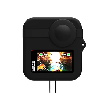 Silikonski Primeru Protector za GoPro Max Objektiv Zaščitni Pokrov zaščitni pokrov za GoPro MAX Panoramski delovanje Fotoaparata Dodatki