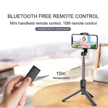 Bluetooth Selfie Palico Stojalo M12 360° Vrtljivost Mini Podaljša Selfie Palico z Brezžično Bluetooth Remote za IOS Android
