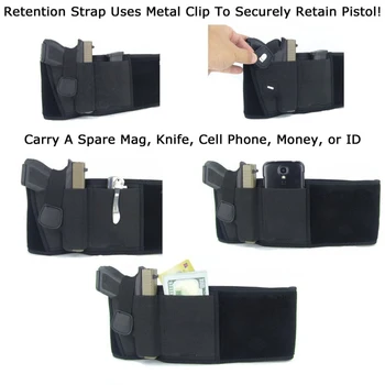 Taktično Univerzalno Desno/Levo Tok za Prikrito Izvajanje Pištolo Kubura Band Pištolo Tulec za Izvajanje za Glock 17 19 22 Serije