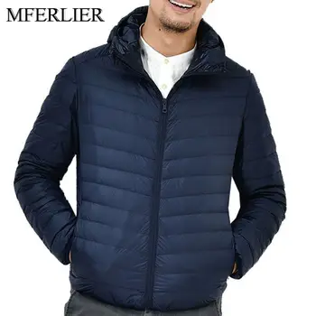 MFERLIER Jesensko zimske jakne, moške Prsi 150 cm 7XL 8XL 9XL Plus velikost Hooded dolgimi rokavi moški parka velikosti 3 barve