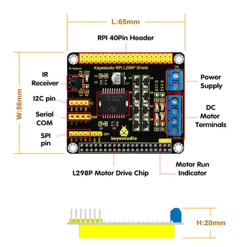Keyestudio RPI L298P Motorni Pogon Ščit Za Arduino/Raspberry Pi