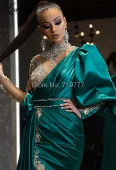 Dubaj Savdski Arabiji, Večerne Obleke 2020 Kristali Beaded Slaven Elegantno Obleko Rdeči Preprogi Vzletno-Pristajalne Steze Prom Obleke Dolgo Formalno Oblek