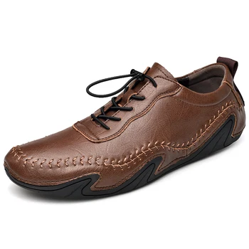 Nova Moda Priložnostne Čevlji Loafers Kakovosti Usnja Moške čevlji Moški Stanovanj Moccasins Čevlji Udobno Vožnjo Čevlji Velika Velikost 38-47