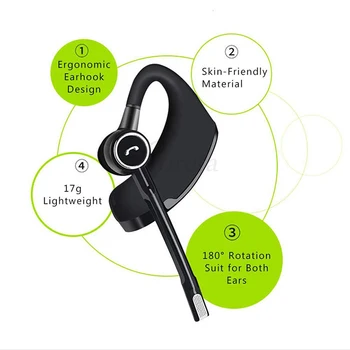 Poslovni Slušalke Bluetooth Avto Bluetooth Slušalka za prostoročno telefoniranje z mic uho-kavelj Bluetooth Brezžične Slušalke za iPhone kulaklık