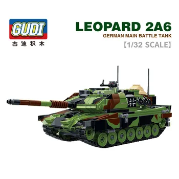 Vrlina 6105 vojaške serija 1:32 nemški Leopard glavni bojni tank Združljiv LEGO puzzle modularni igrače
