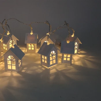 1,5 M, LED Niz Luči Božično Drevo, Hiša, Vila Lučka LED poroko natalne Garland Novo Leto božični okraski za dom Svetilke