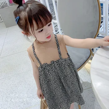 Gooporson Otroci Obleke za Dekleta Poletje brez Rokavov Princesa Obleko Vestidos Srčkan Cvet Kostum korejski Baby Girl Obleke