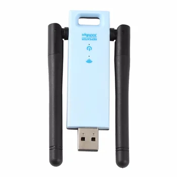 Novo 300Mbps Mini Prenosni Wirless USB WiFi Vmesnik Omrežja WiFi Extender Range Expander Usmerjevalnik 802.11 b/g /n z Dvojno Anteno