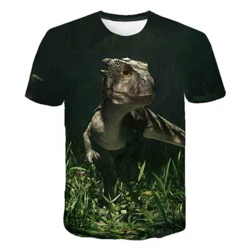 Novo dinozaver T-shirt 3D, fantje in dekleta, modna oblačila, živali natisnjeni T-shirt, otrok poletje risanka T-shirt,