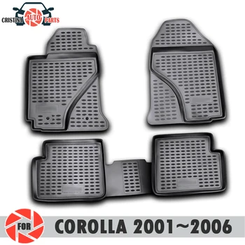 Predpražnike za Toyota Corolla 2001~2006 odeje ne zdrsne poliuretan umazanijo zaščito notranjosti avtomobila styling dodatki