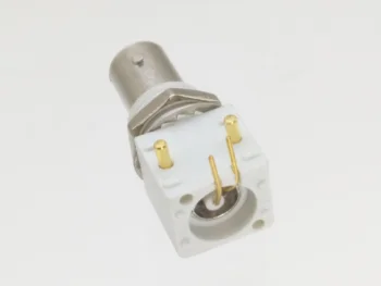 10pcs Konektor BNC ženski pregrada, ki je pod pravim kotom na primer s spajkanjem PCB mount Plastike