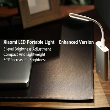 Original Xiaomi Mi USB LED Lučka Lučka za Izboljšano Različico + Mi USB Ventilator Prenosni Adapter za Napajanje Banka Laptop Notebook PC Računalnik