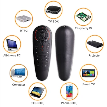 G30 Glas Daljinski upravljalnik 2.4 G Brezžični Zraka Miško, s 33 Tipke IR učenje 6Axis Žiroskop Smart Remote za Android TV Box