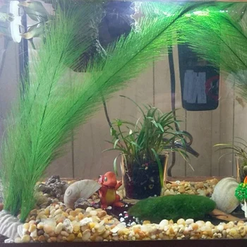 Akvarij Okraski Fish Tank Umetna Zelena Voda Rastline Iz Svilene Tkanine iz Plastičnih mas,za Vse Ribe in živali 5Pcs