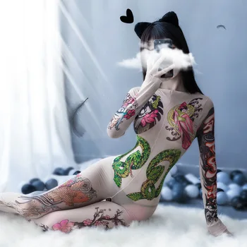 Crotchless Obleka, Perilo Erotično Bodystocking Telo Obleko Kostume Telo Naselitve Babydolls Pantyhose Odklon Catsuit Sex Shop