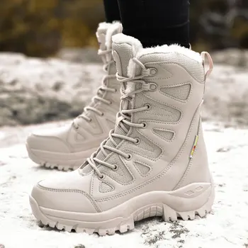 Zimske Ženske Vojaške Škornje, Pohodništvo Čevlji Na Prostem Taktični Boj Gorskih Sneg Nepremočljiva Bota Militar Feminina Botas Militares