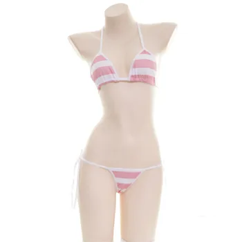 Bikini 2019 Seksi Zanko Čipke tiskanje trak Japonski dekle Plaži, Sončenje spa kopalke ženske kopalke biquini bikini monokini