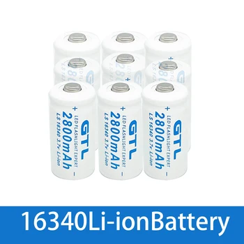 Novo 3,7 V 2800mAh Litij-Li-ionska 16340 Baterija CR123A Baterije za ponovno Polnjenje 3,7 V CR123 za Lasersko Pero LED Svetilka Cell