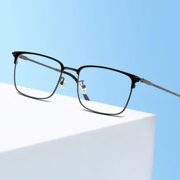 Anti-Modra Svetloba Očala Unisex Kratkovidan Očala z Spomladanski Tečaji Kovinski Okvir Očala Polni Platišča Očala