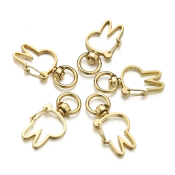 5pcs /Veliko Kawaii Zajec DIY Pribor Jastog Zaponko Kljuke Ugotovitve Ključnih Verige Key Ring keychain Čare Ročno Debelo P029