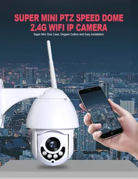 SHIWOJIA 1080P 1080P HD PTZ IP Kamera, Wifi Brezžično H. 265X Prostem Speed Dome CCTV Varnostne Kamere Nepremočljiva Surveilance