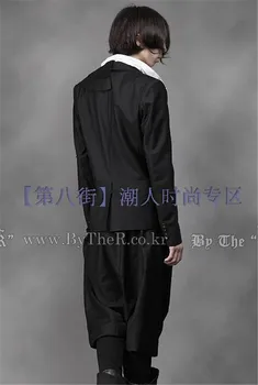 XS-6XL 2020 Moške nov modni korejski Pomlad moda Slim majhne Obleko kolokacija val placket design plus velikost pevka kostumi