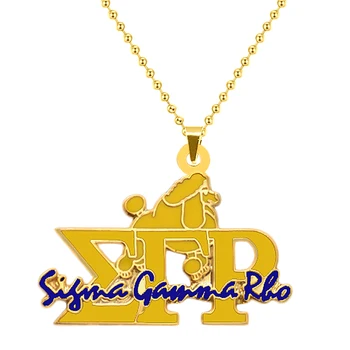 Nova oblika emajl kovinsko SIGMA GAMA RHO pudelj obesek za ogrlico grški družbi sorority darilo nakit ogrlica