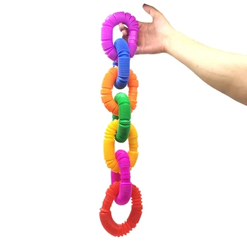 5Pcs Barve stretch cev zanimivo teleskopsko cev Otrok tlaka igrače