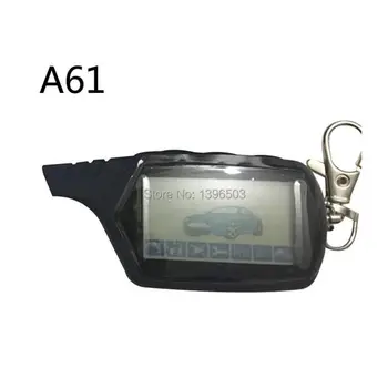 Debelo 2-way A61 LCD zaslon, Daljinski upravljalnik Keychain za StarLine A61 dve poti avto alarmni sistem ruske Ključnih Verige Fob Auto-start