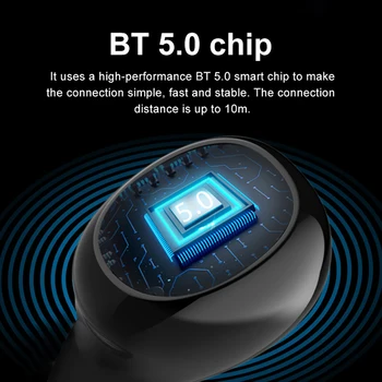 3D Bas Bluetooth 5.0 Brezžične Slušalke Mini Brezžična Čepkov Stereo Šport Slušalke z 3000mAh Polnjenje Primeru za IOS Android