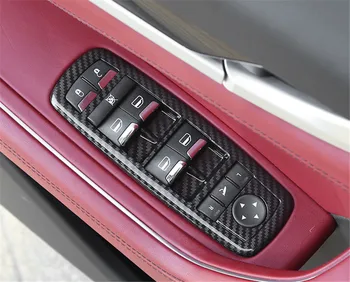 Za Maserati Levante 2016-2019 Ghibli-2019 Vrata, Okna Dvigalo Gumb Kritje Trim Avto Notranja Oprema Dekoracijo Styling