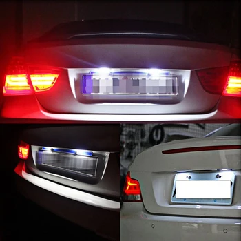 2pcs Brez Napake Avtomobilski LED Osvetlitev registrske Tablice Za SONATA 12V 3W Bela Licenco luči Canbus, Za Sonata 10 Sonata YF 10MY GF 10