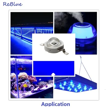50Pcs Reblue Svetlobe Kroglice 3w led diod modra 5w led diod čip 430nm 440nm 450nm 460nm rastejo diode močnostne led rastejo UV lučka PCB