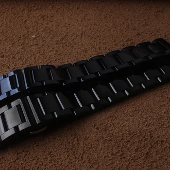 20 mm 22 mm Black Nerjavečega Jekla Ure Razredi za Samsung Prestavi Šport S2 S3 Watch Trak Kovinski Manšeta za ročno uro watchbands