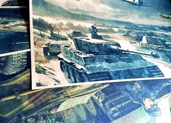 GER Wehrmacht Corp Tankovsko Tankov, Oklepnih Vozil Plakat WW2 Orožje, Vojaško Plakat Letnik Kraft papir, Kraft Papir Stenske Nalepke Slikarstvo