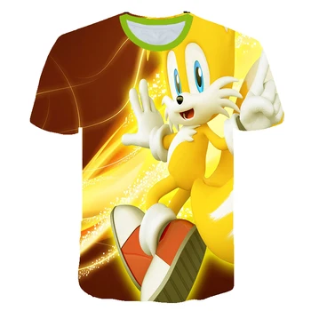 2020 Novi Sonic Hedgehog T Majica za Fante, Teen Dekleta tshirt Baby Poletje Risanka Kratek Rokav Vrhovi Otrok Otrok Oblačila