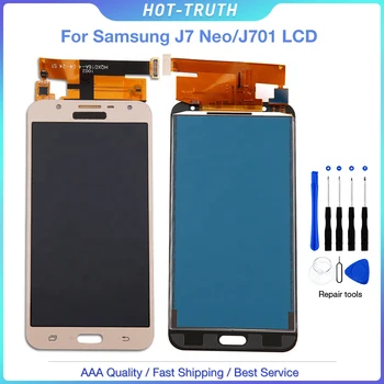 10Pcs/Veliko Za Brezplačno dostavo na Dotik Zaslon Za Samsung Galaxy J7 Neo J7 NXT 2017 LCD J701F J701M J701/DS J7 Core LCD-Zaslon TFT