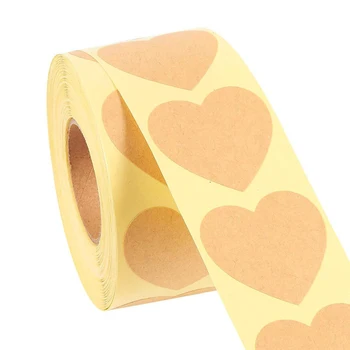 500pcs/roll Srce Prazno Nalepke Nalepke Stickes Hvala Ovojnice Nalepke Za Embalažo, Kartice, Nalepke, Tiskovine Dekoracijo