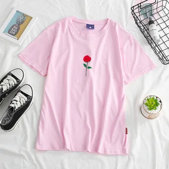 čisto nov Hip hop Kawaii Smešno Bombaža T-shirt elegantna Harajuku letnik BF velikosti svoboden vrh ženske modna Unisex majica s kratkimi rokavi S-